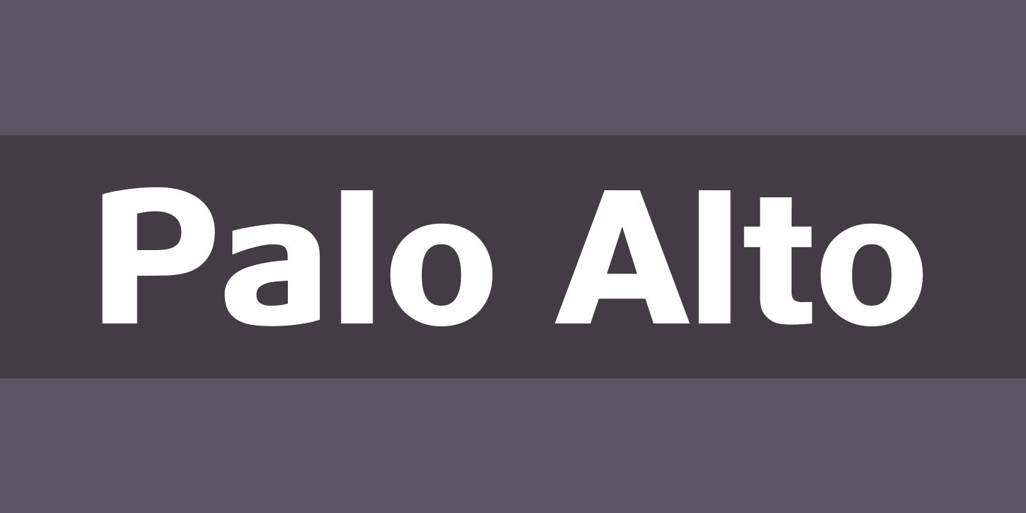 Przykładowa czcionka Palo Alto #1